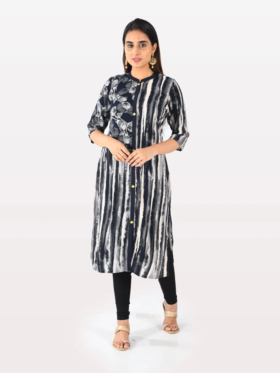 Neeru's Women Navy Blue Color Rayon Fabric Tunic 42