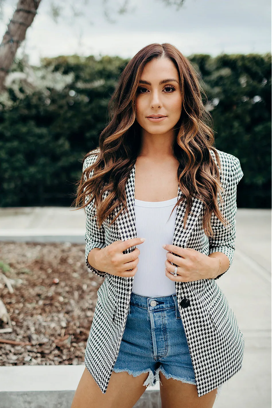 NEW!! The Houndstooth Blazer with Pink Wording