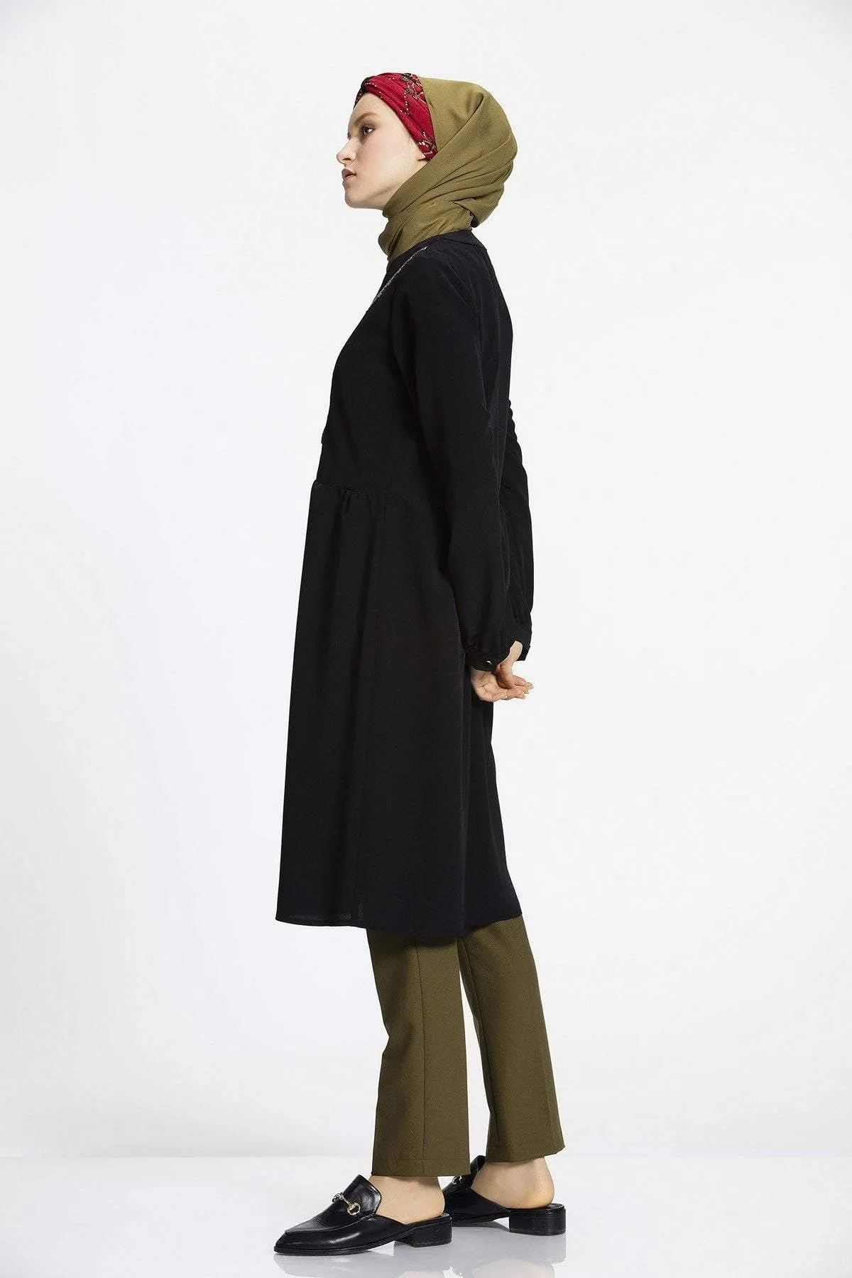 Nihan Modest Tunic J1031 Black