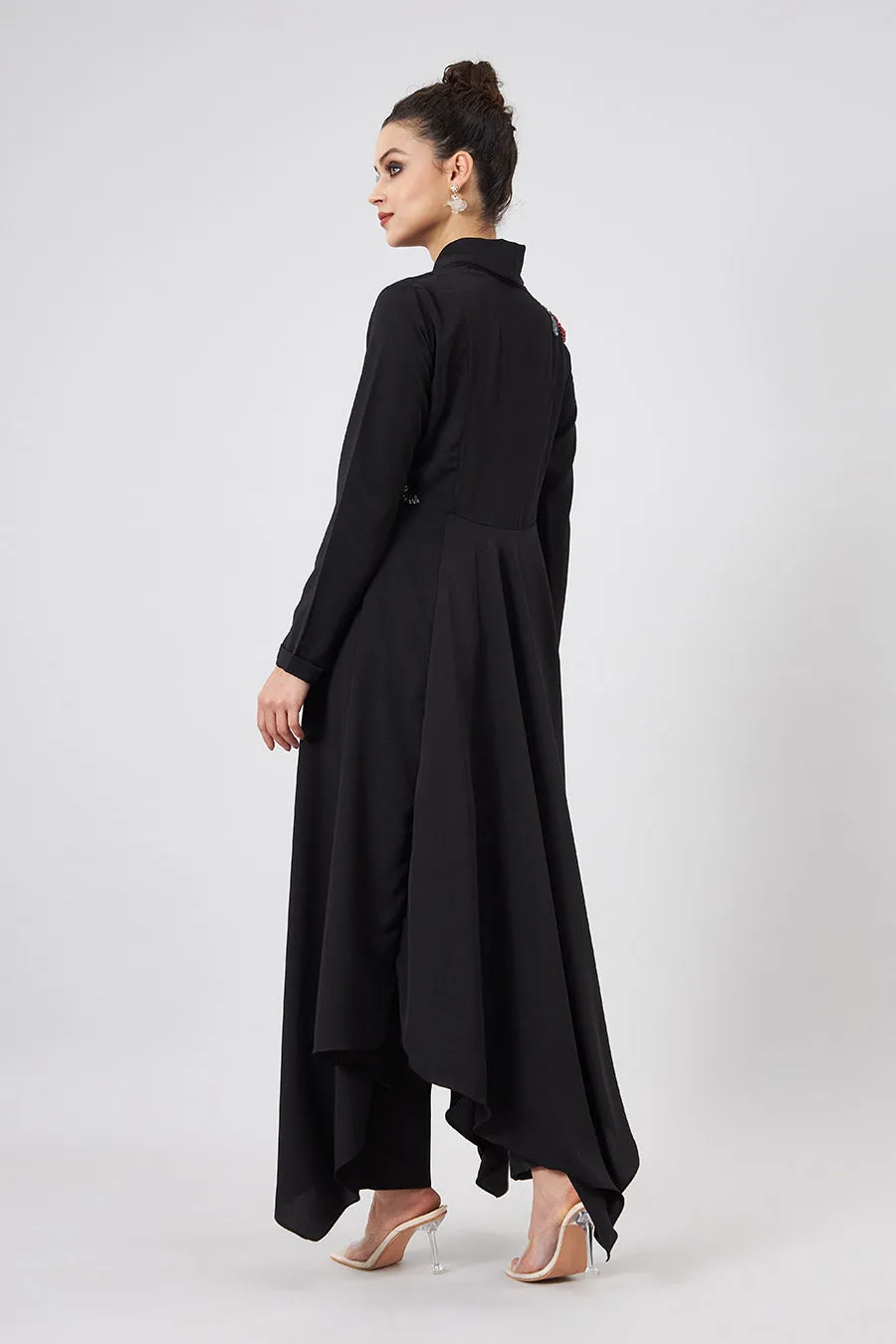 Noir Blazer Tunic & Pant Co-Ord Set