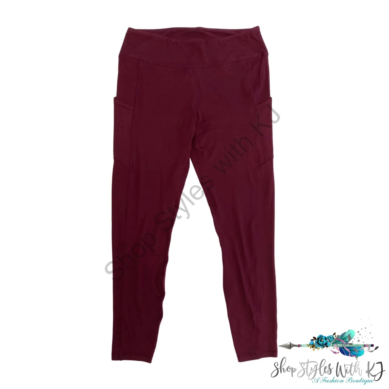 On The Go Leggings in Burgundy