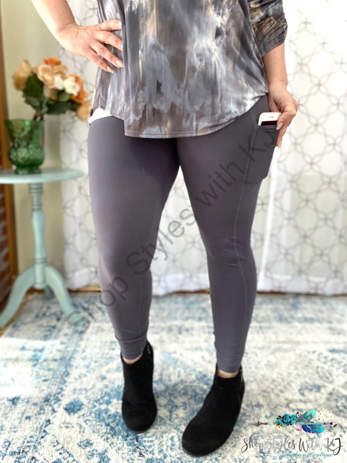 On The Go Leggings in Charcoal