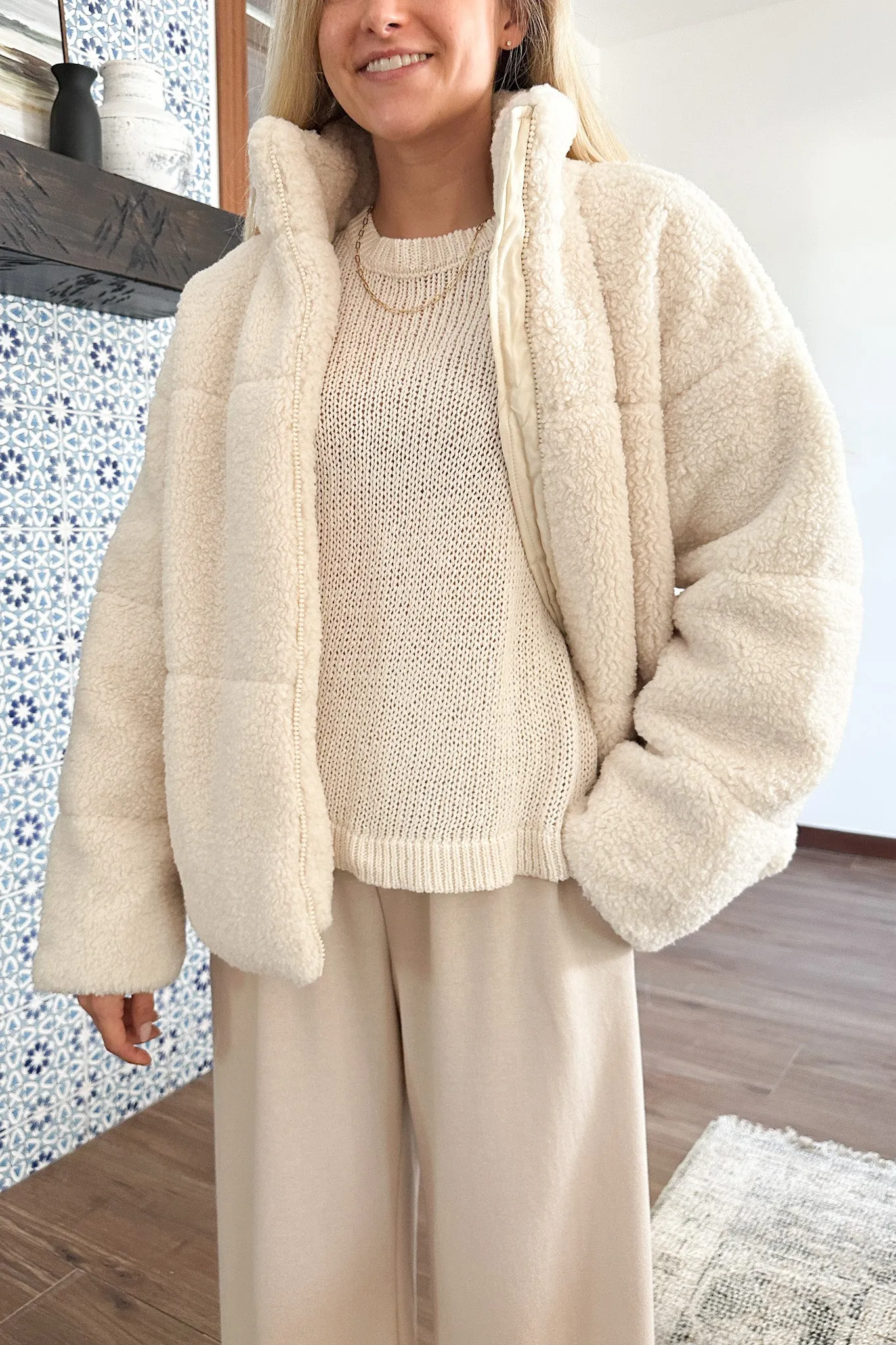 Oslo Quilted Teddy Jacket