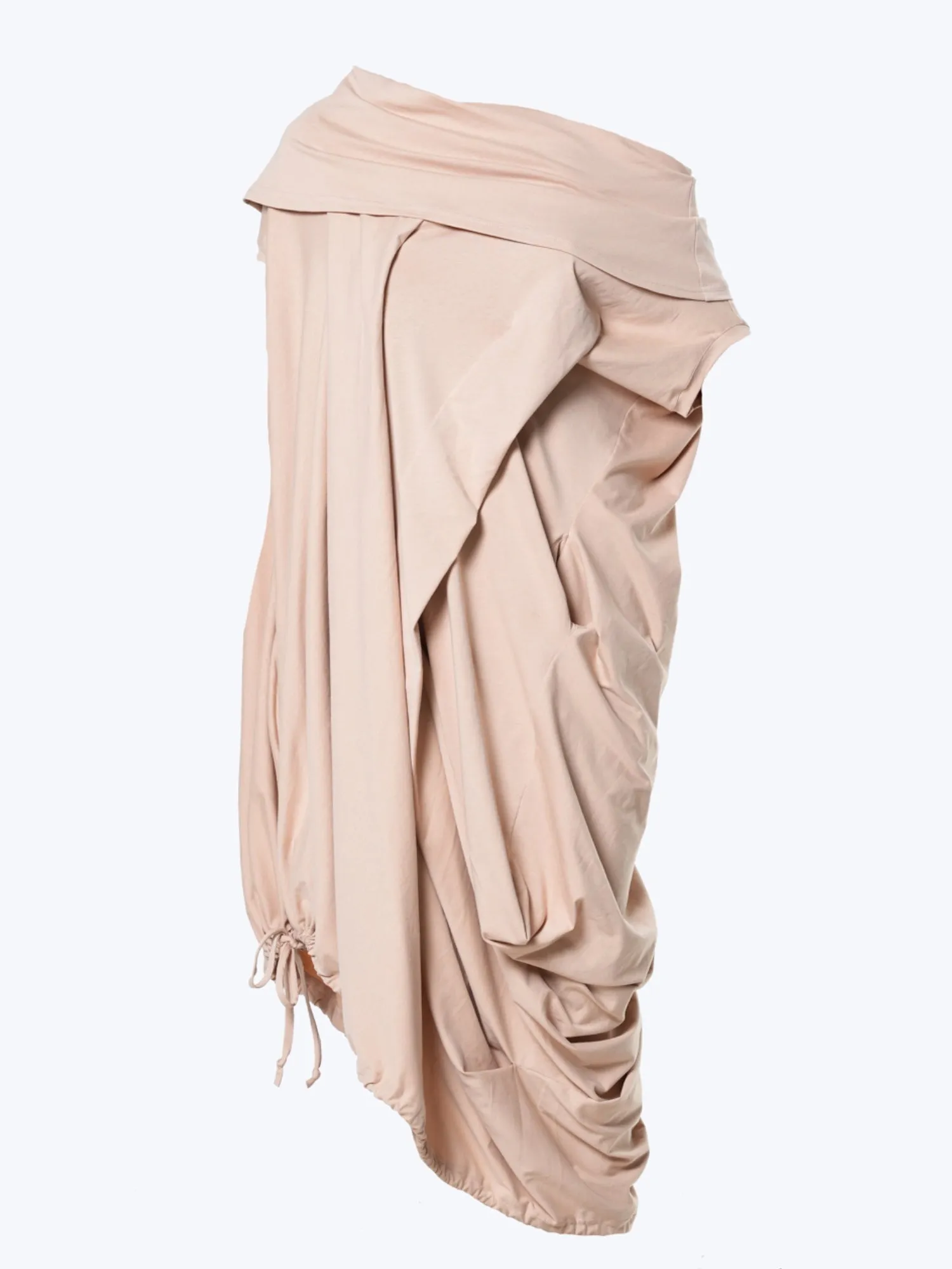 Oversize Cotton Kaftan Dress In Beige