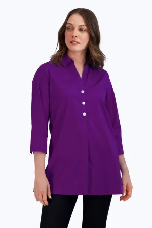 Pamela Stretch No Iron 3/4 Sleeve Tunic, Orchid