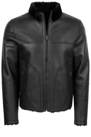 Pinto Ranch Shearling Reversible Jacket -Solid Black
