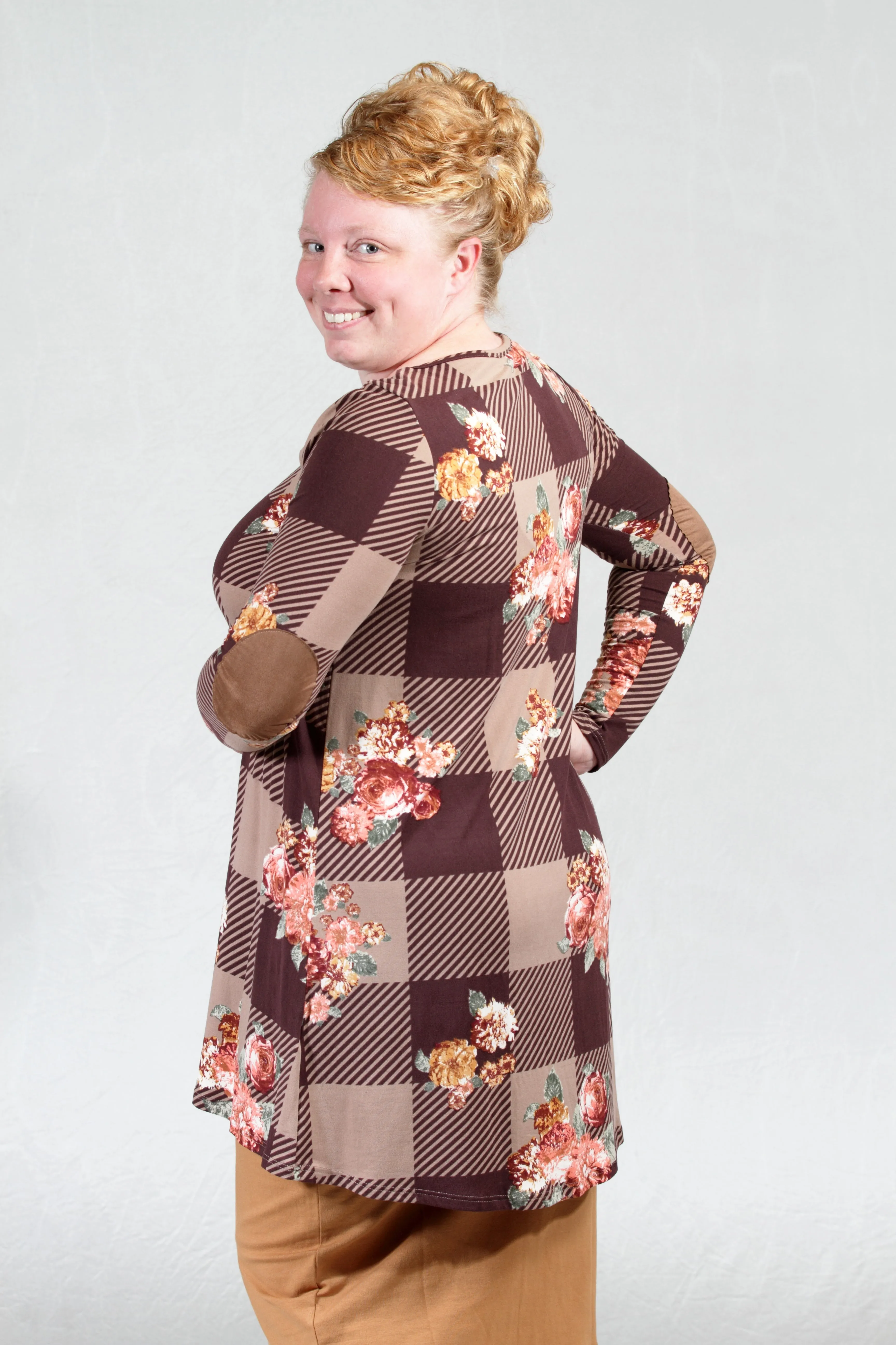 Plaid and Flowers Tunic