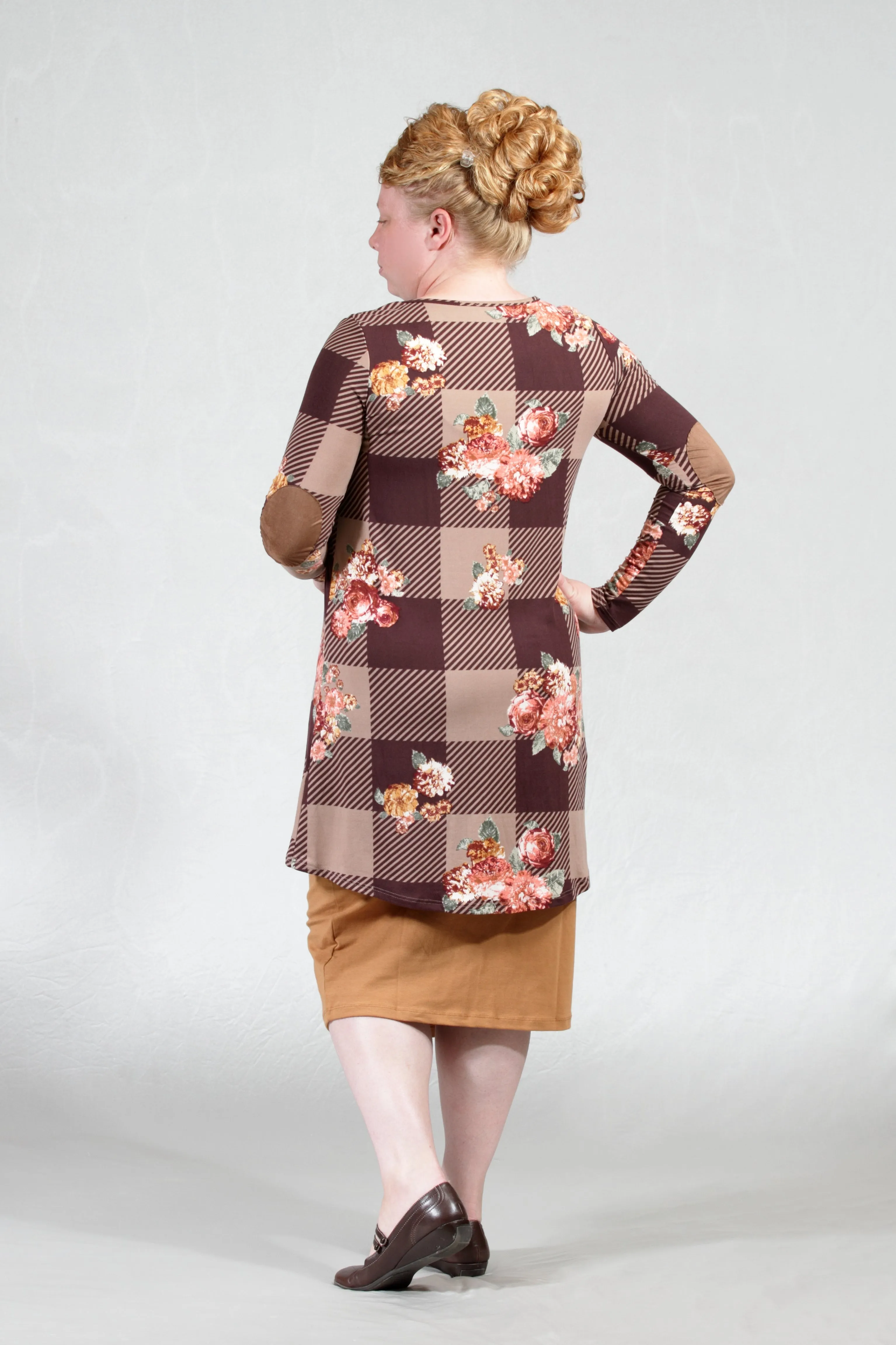 Plaid and Flowers Tunic