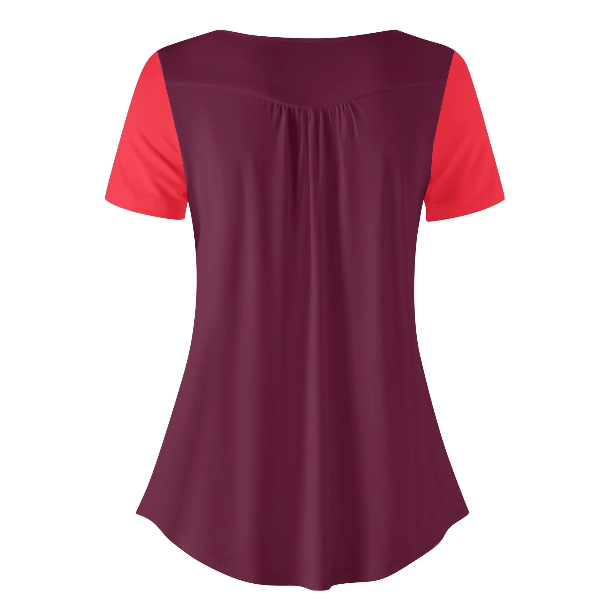 Prague Two-Tone Scoop Neck Tunic Top - Airline Series
