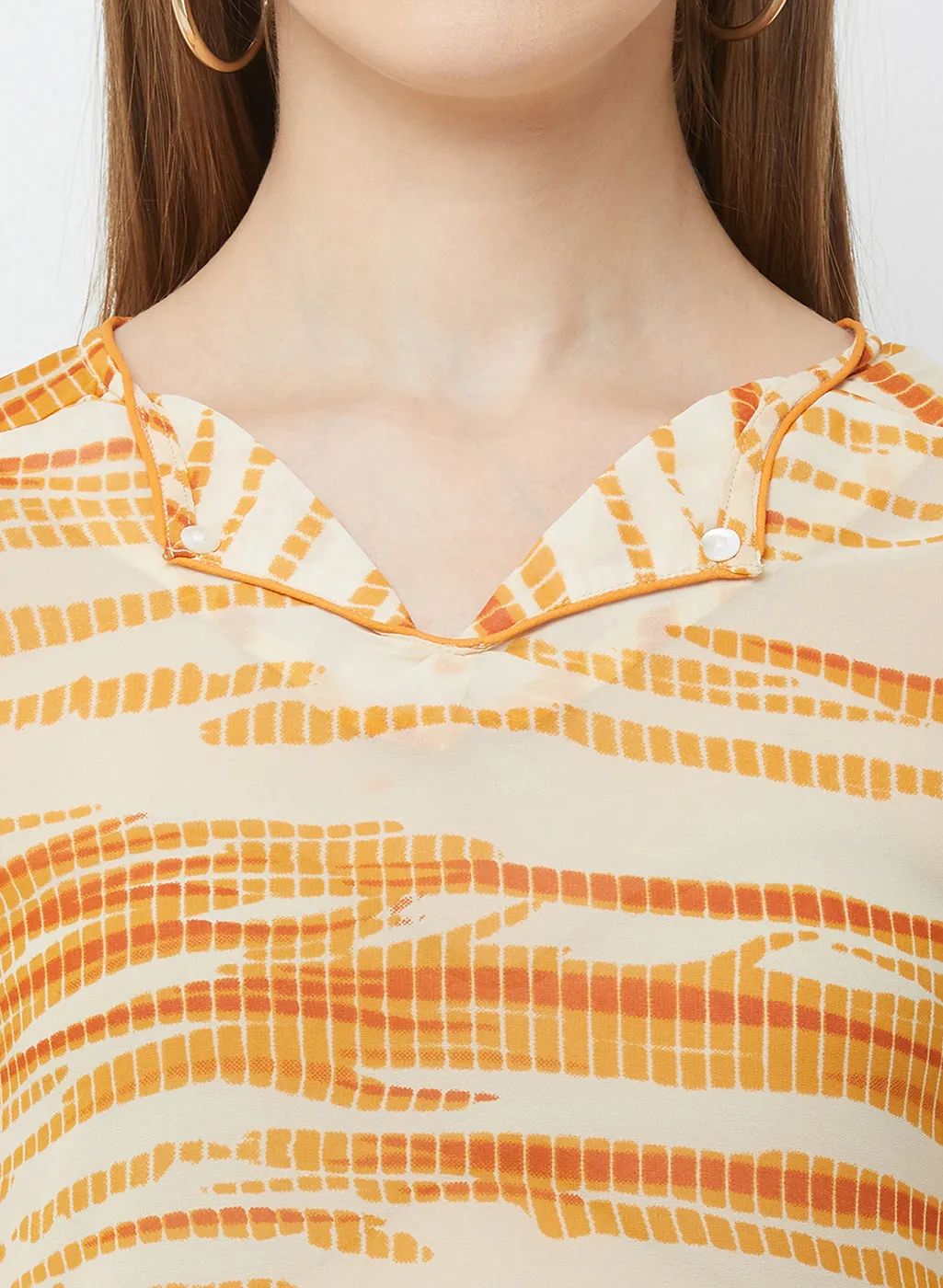 Printed Tunic With 3/4Th Sleeves