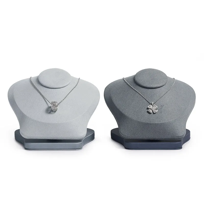 PU Leather Microfiber Necklace Bust Counter Jewelry Display Props RX065