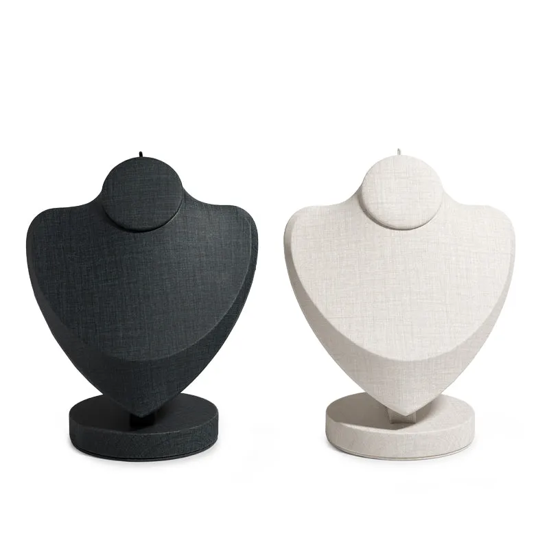 PU Leather Necklace Bust Window Counter Display Stand PU075