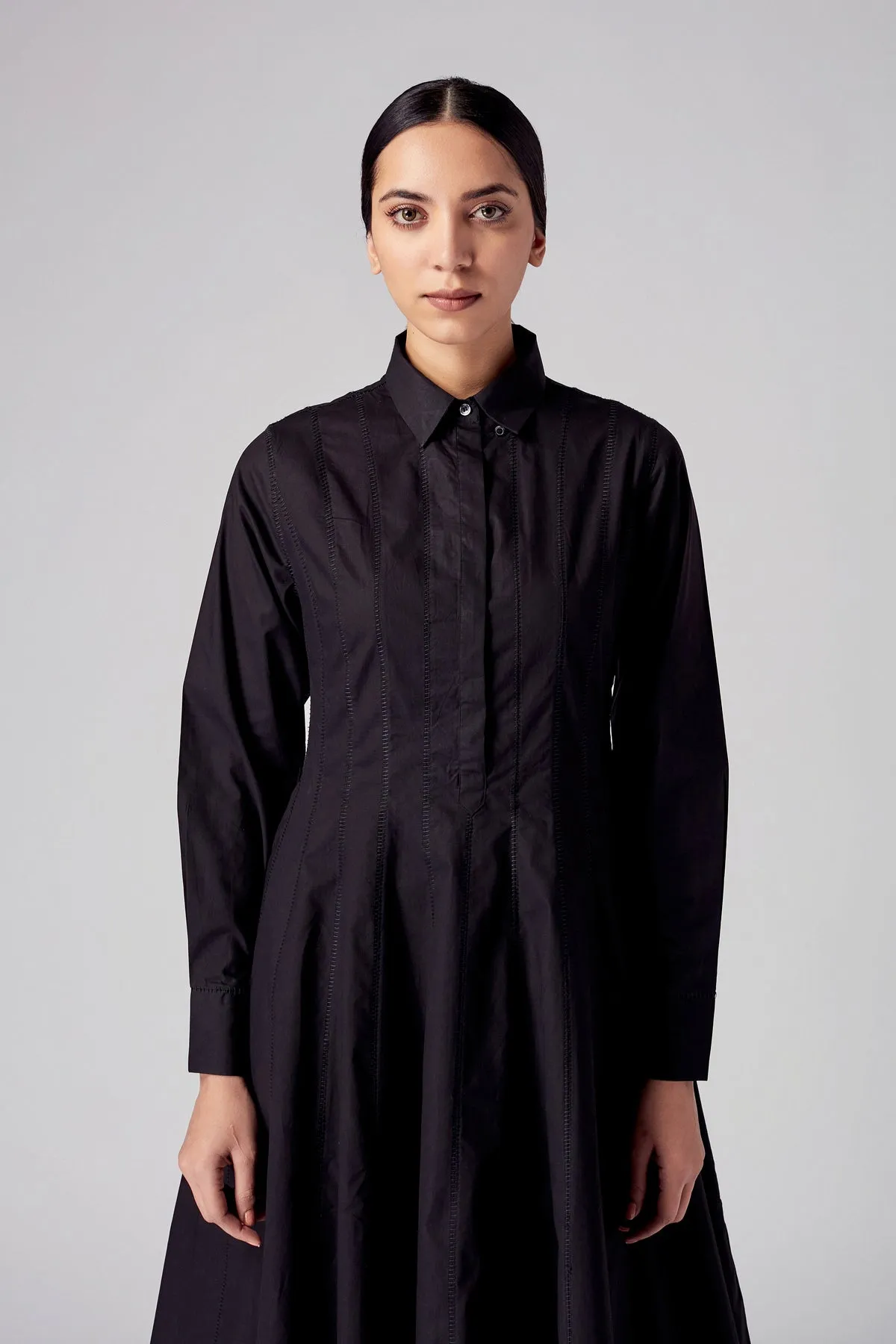 Rajesh Pratap Singh   I   Agasi panelled dress   Black  4LB-33 B  Women classic collection