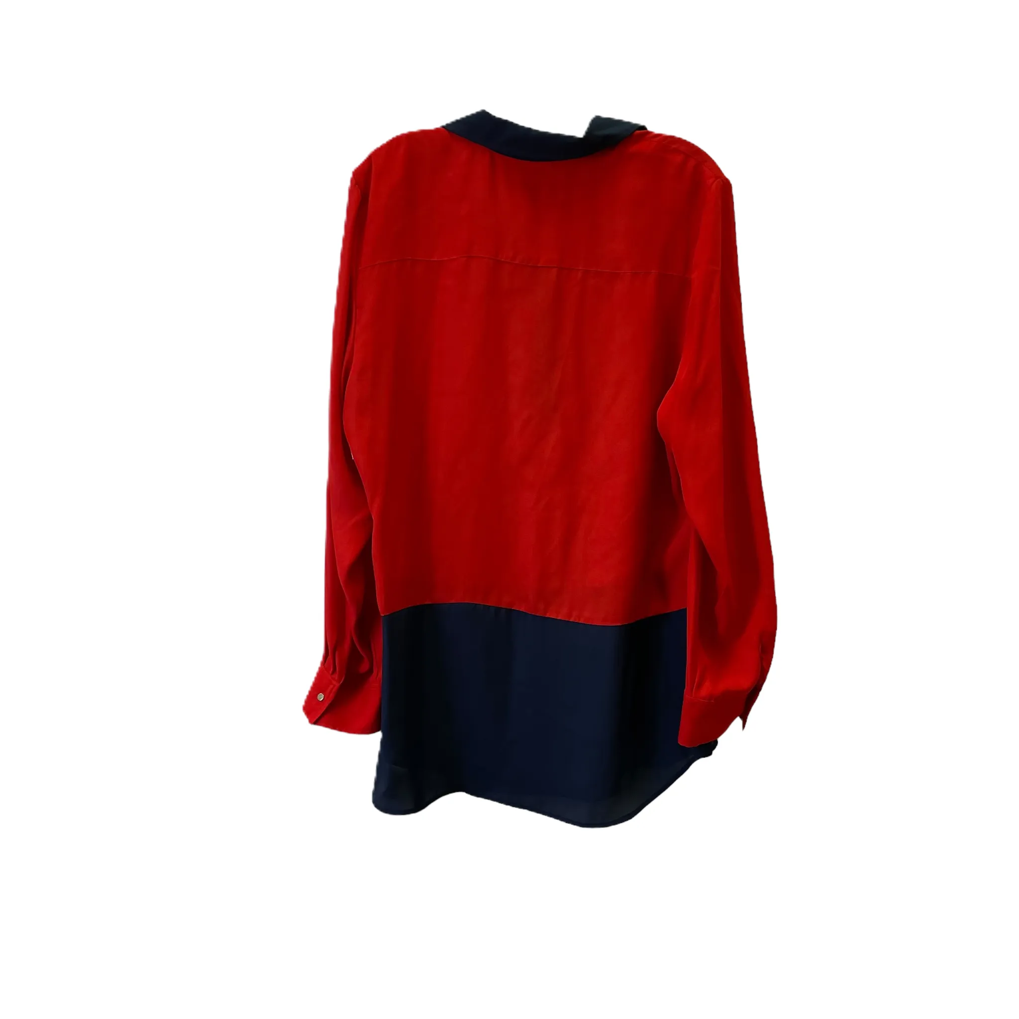 Red Tunic Long Sleeve By Anne Klein, Size: Xl