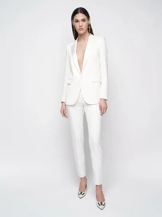 Saint Laurent   Classic wool blazer w/ satin lapels 