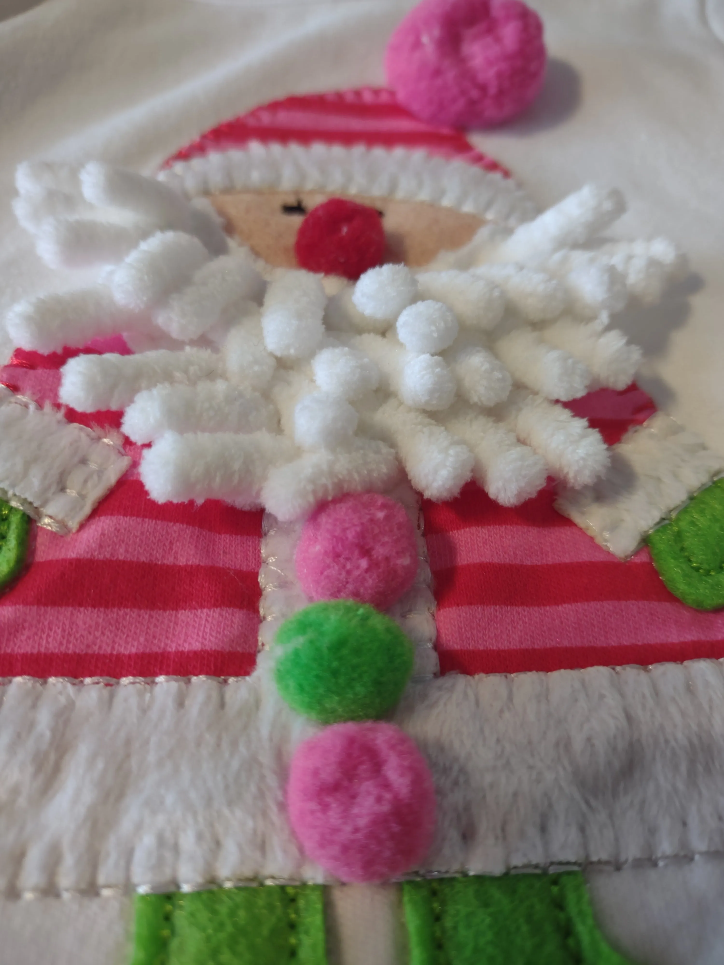Santa Baby Appliqued Tunic with Striped Leggings and Faux Fur | Mud Pie