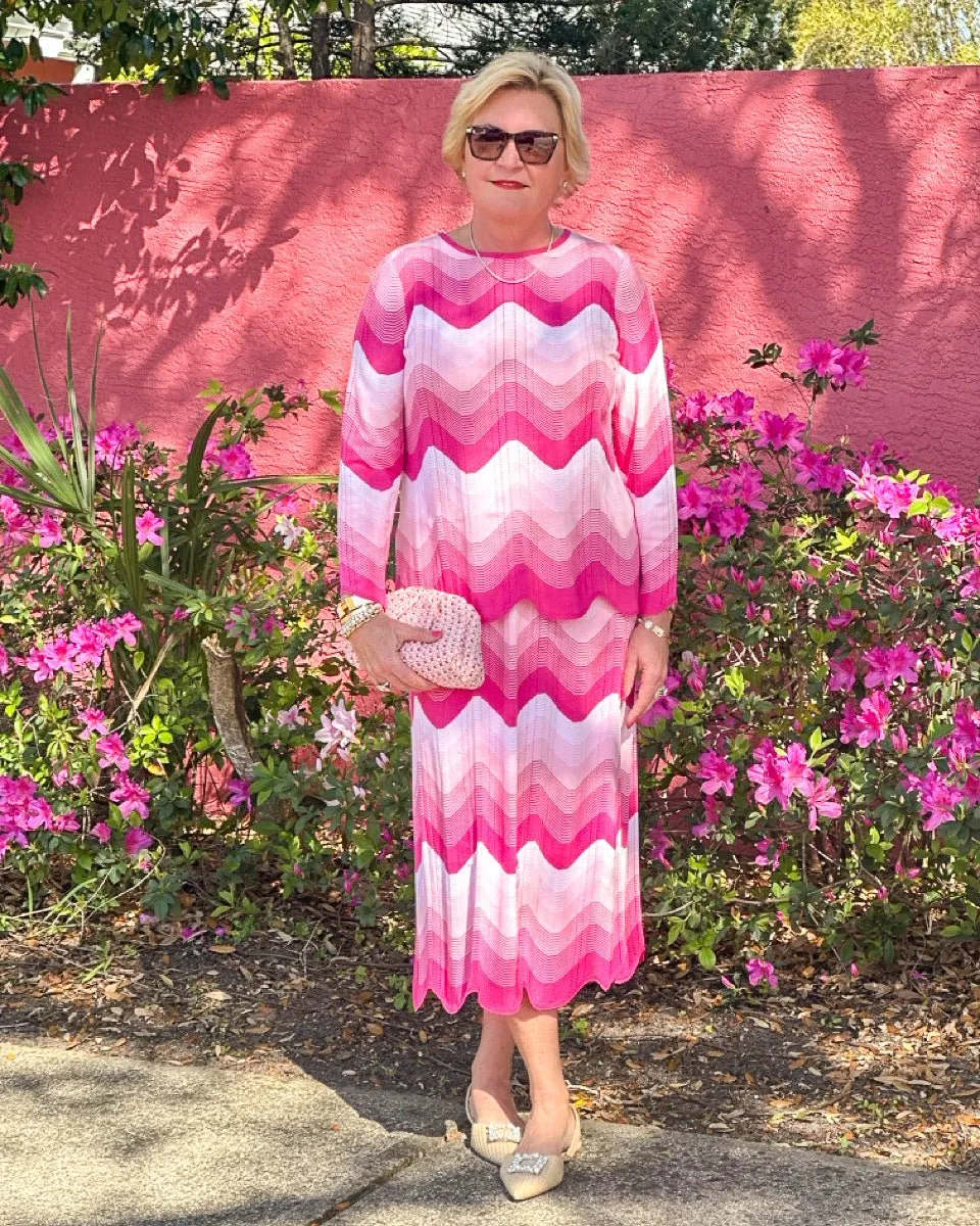 Shelly Scalloped Tunic | Pink