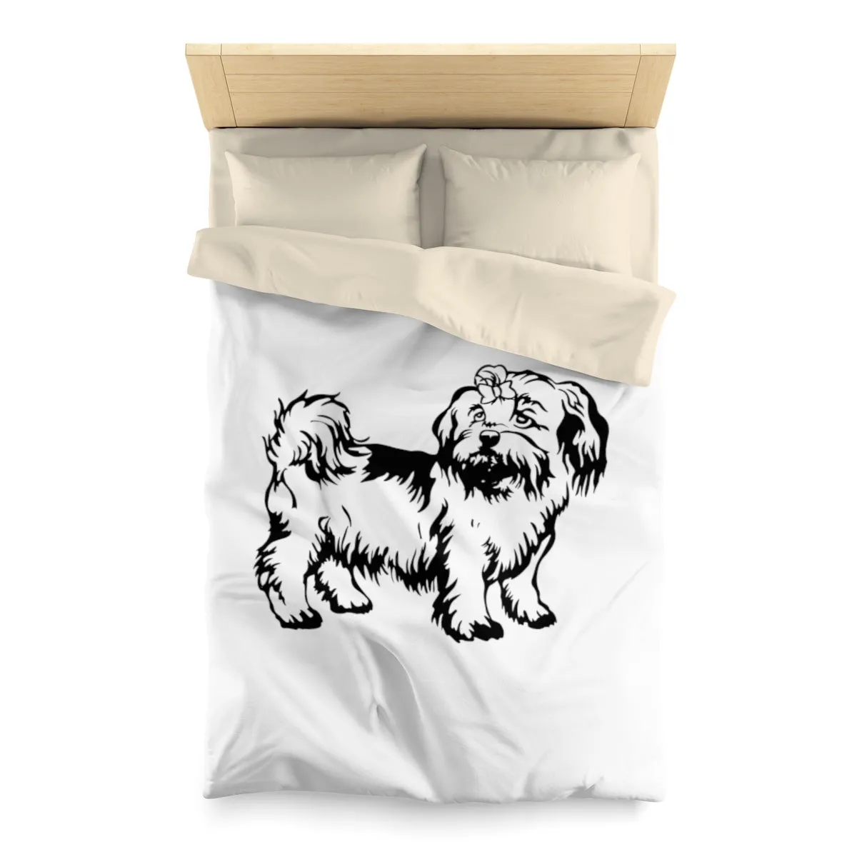 Shih Tzu Microfiber Duvet Cover
