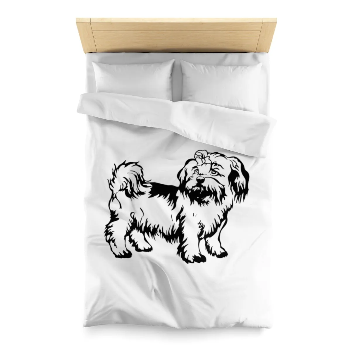 Shih Tzu Microfiber Duvet Cover