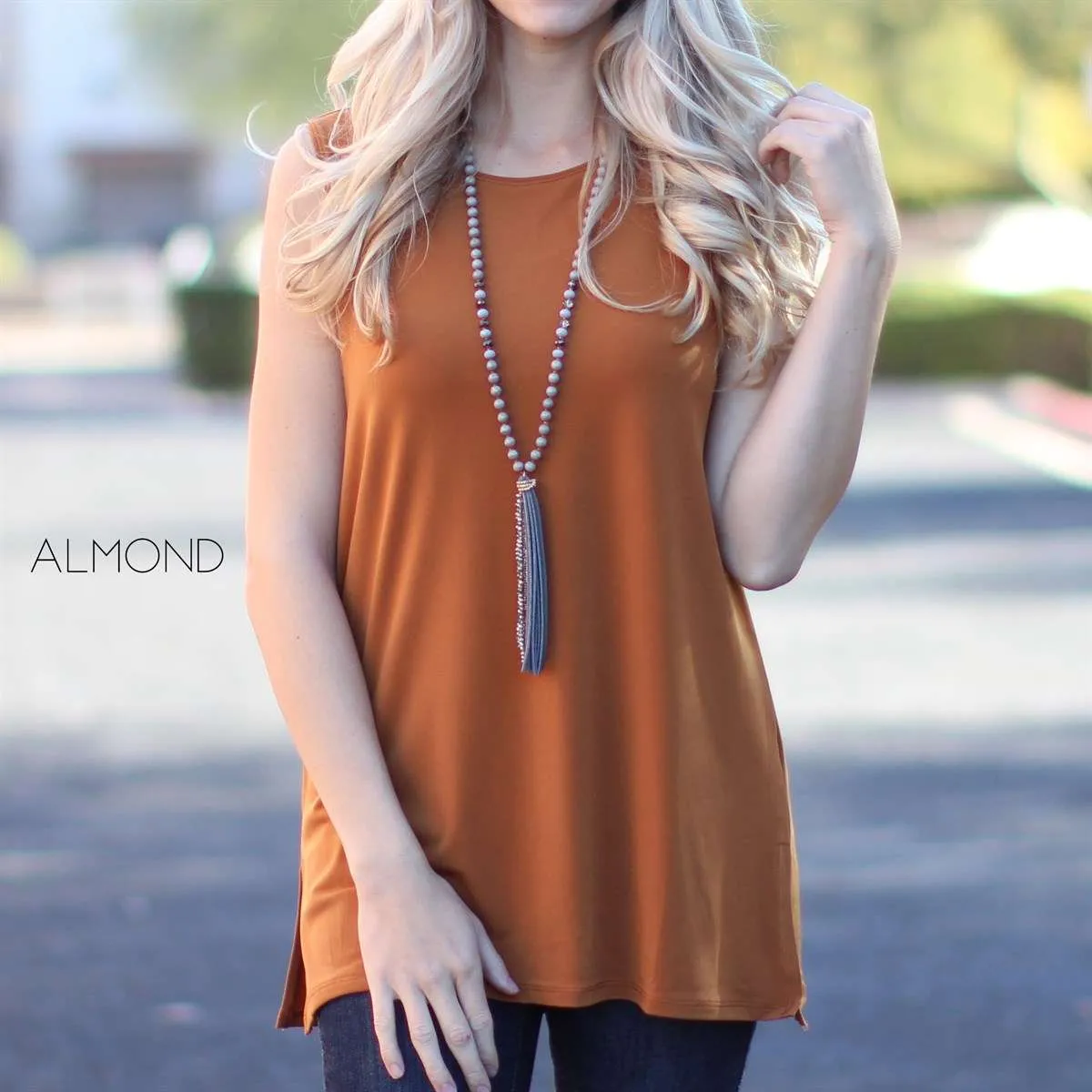 Side Slit Layering Tank | S-3XL