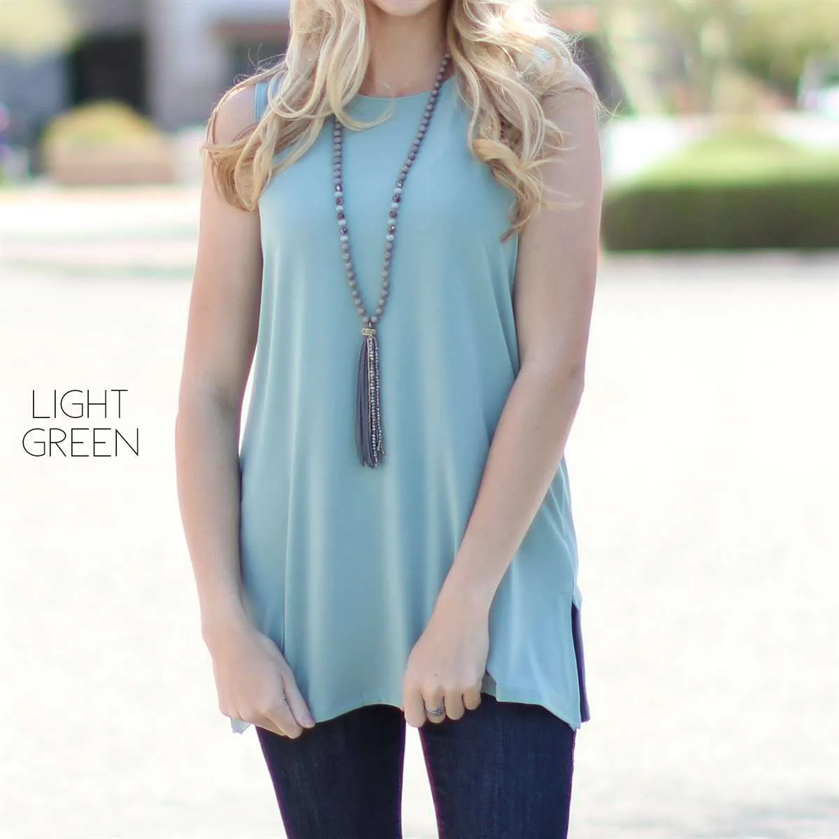 Side Slit Layering Tank | S-3XL