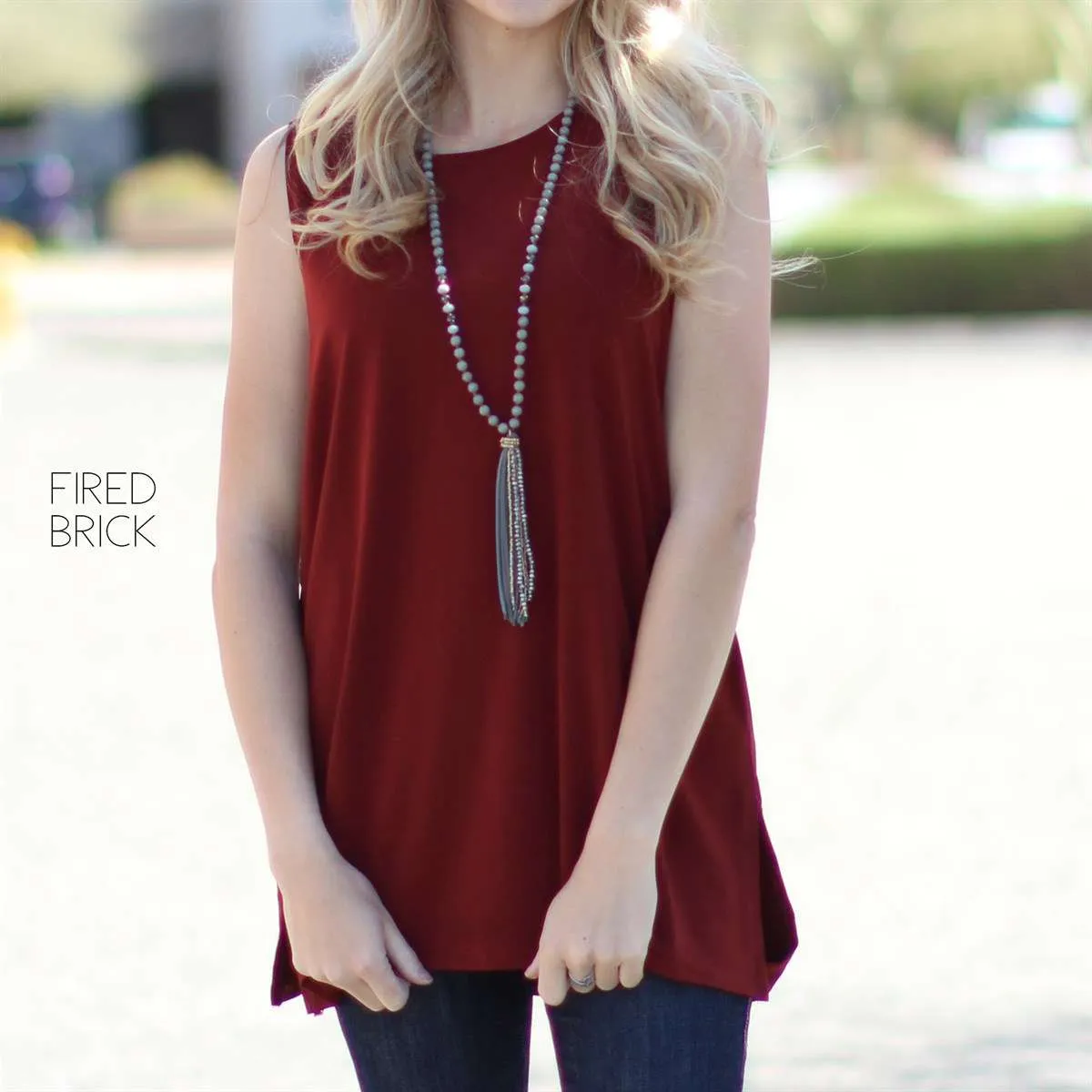 Side Slit Layering Tank | S-3XL