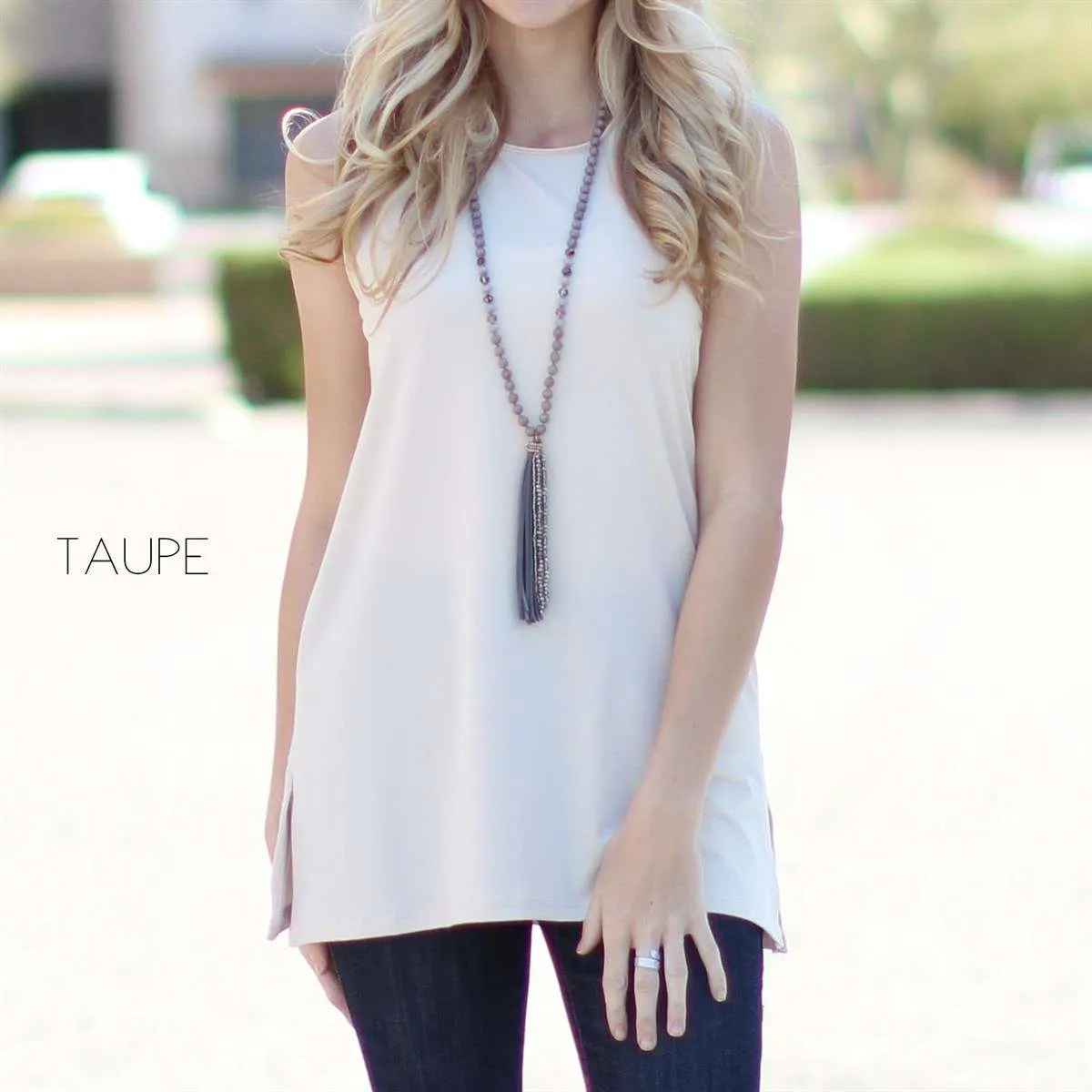 Side Slit Layering Tank | S-3XL