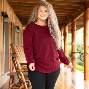 Slouchy Cableknit, Wine