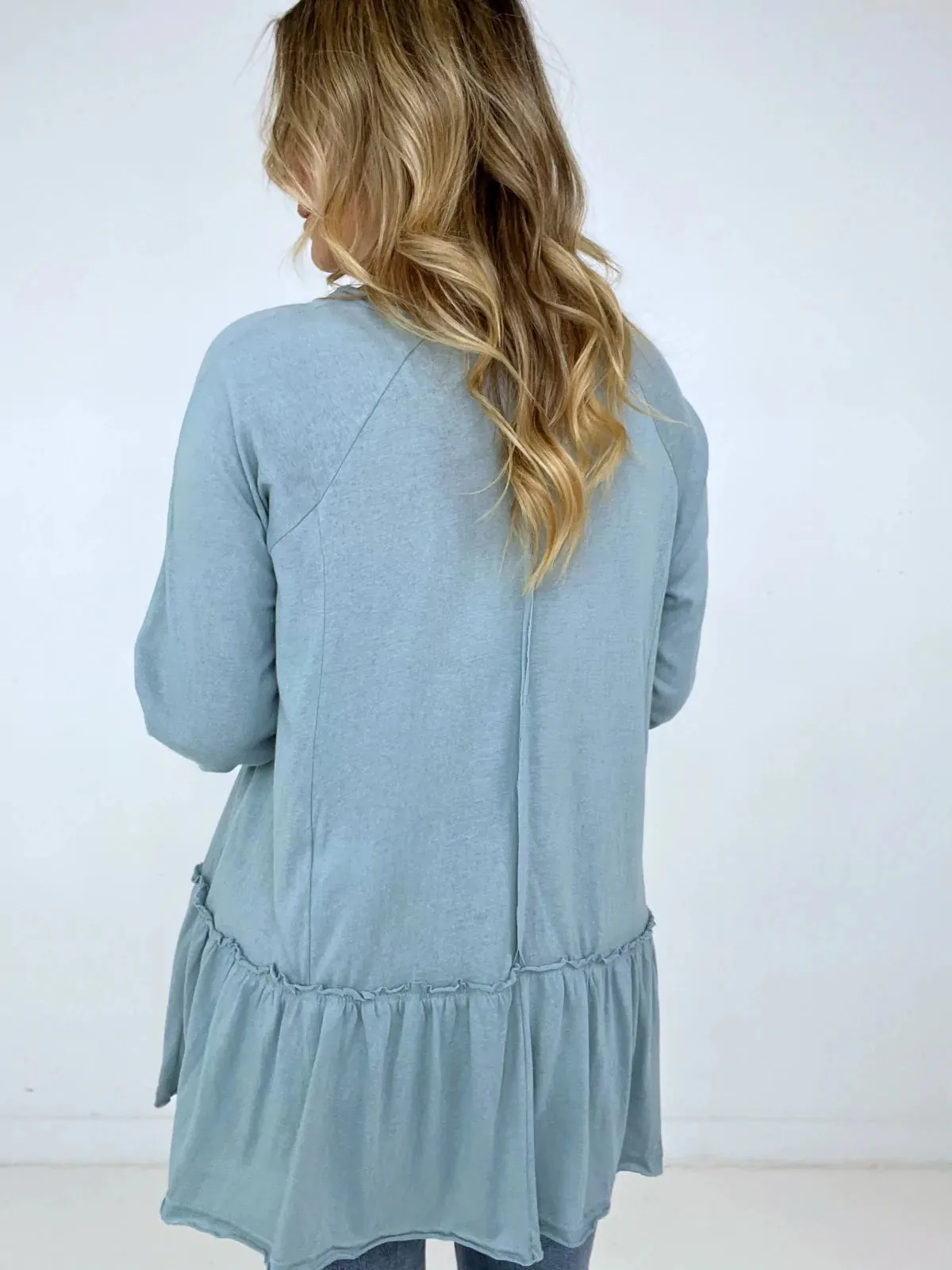 Solid Cotton Jersey Tunic Top