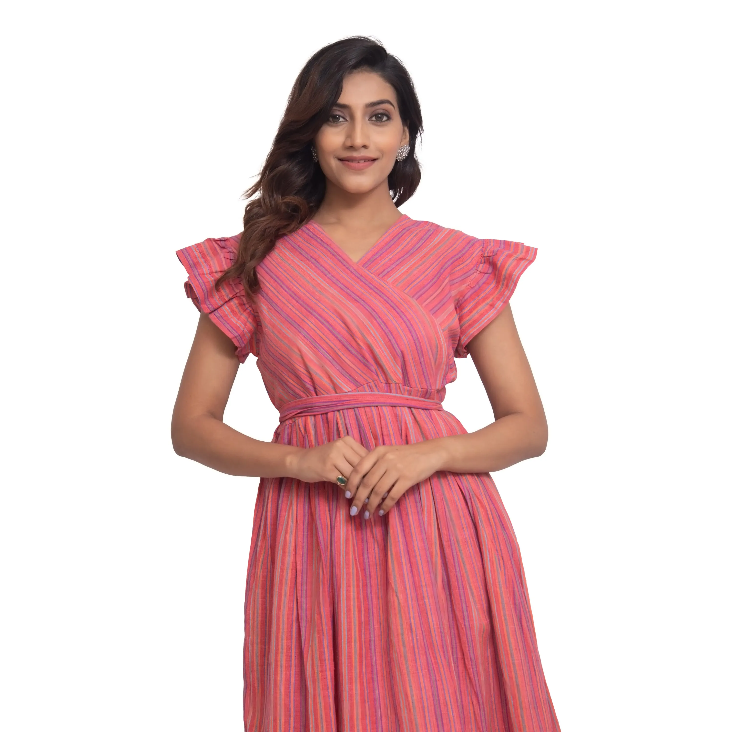 Soma Pink Yarn Dyed Tunic Set