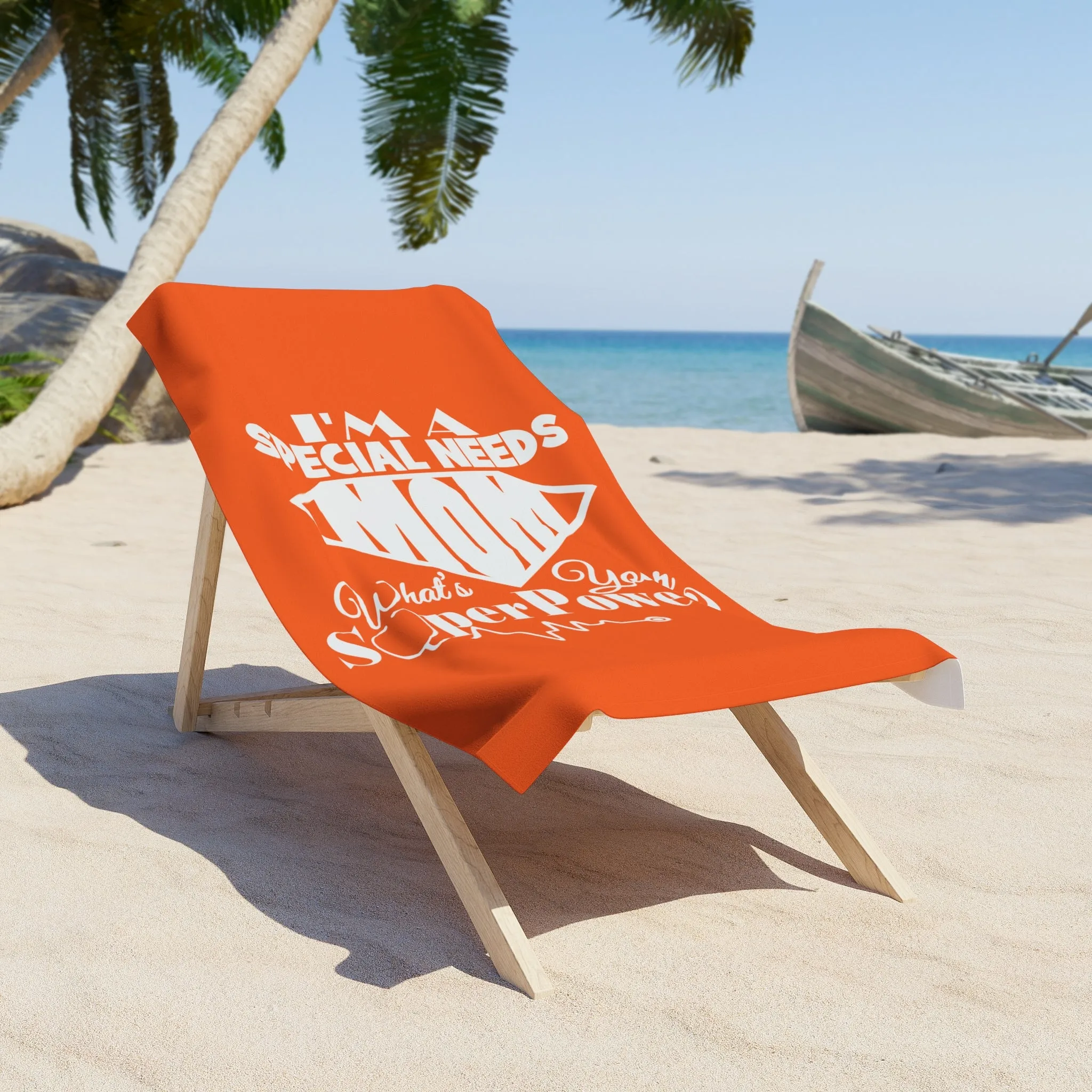 Special Needs Mom...What's Your Superpower Beach Towel (One Size)
