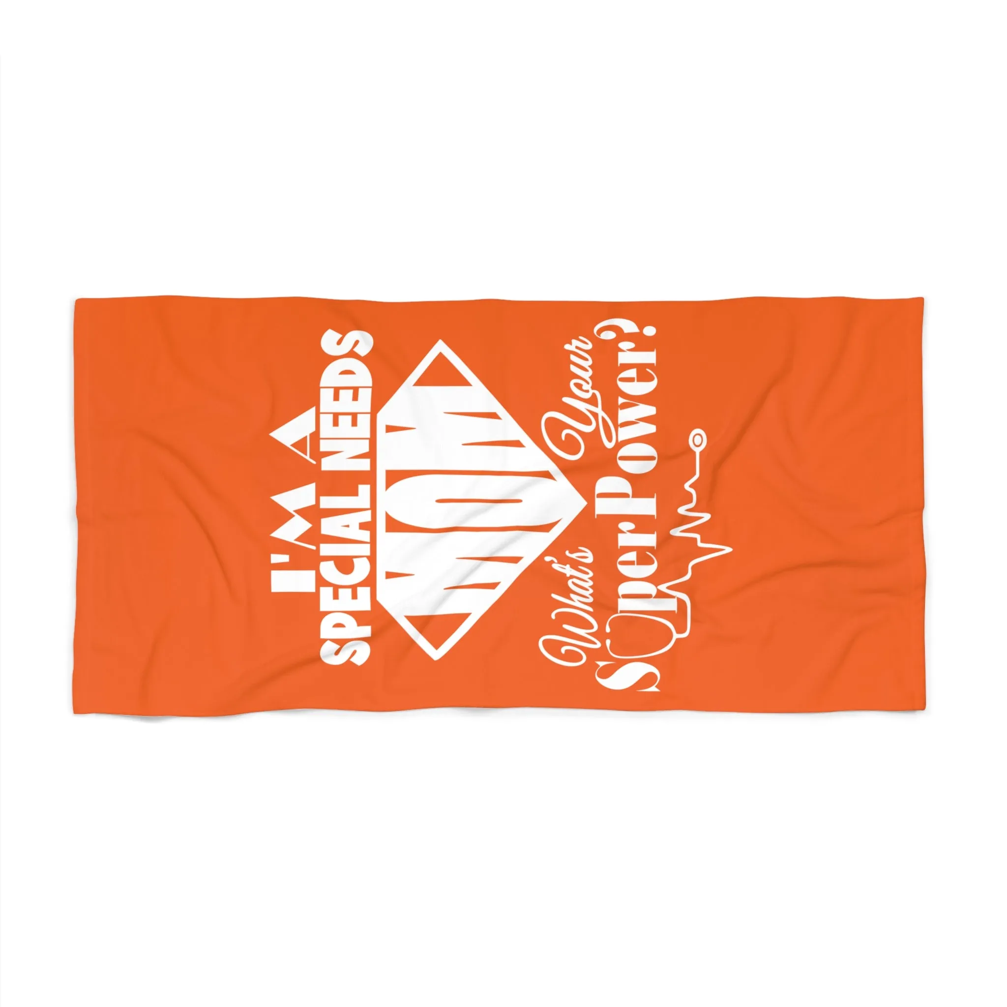 Special Needs Mom...What's Your Superpower Beach Towel (One Size)
