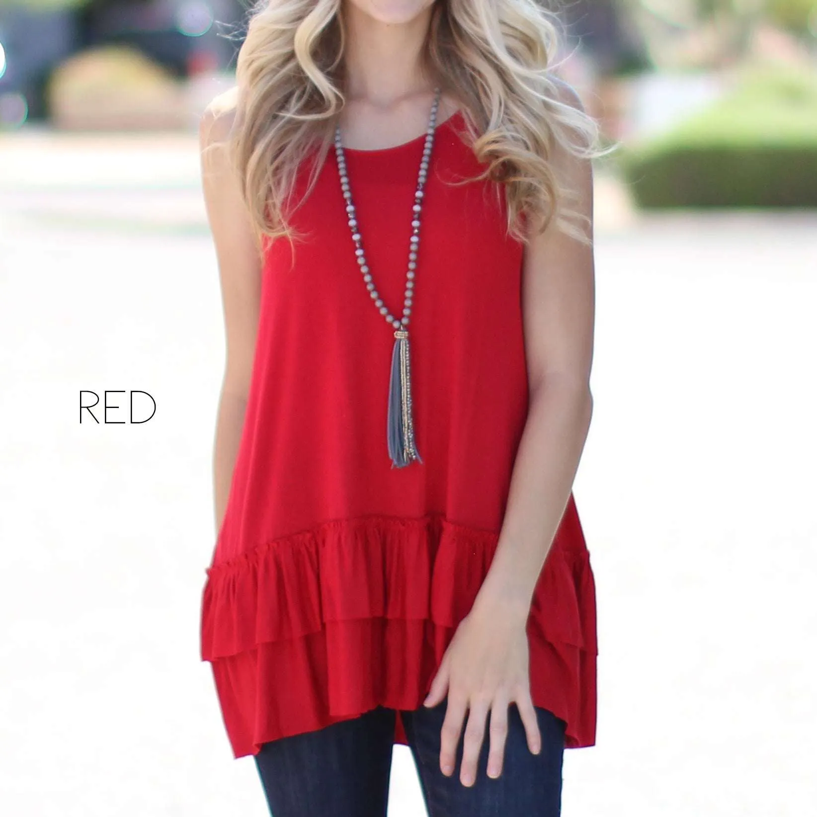 Tank Ruffle Tunic | S-XL