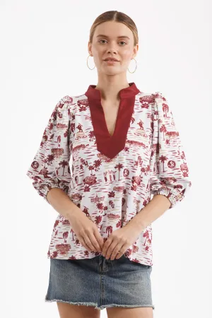 The Eliza Top - Florida State Toile