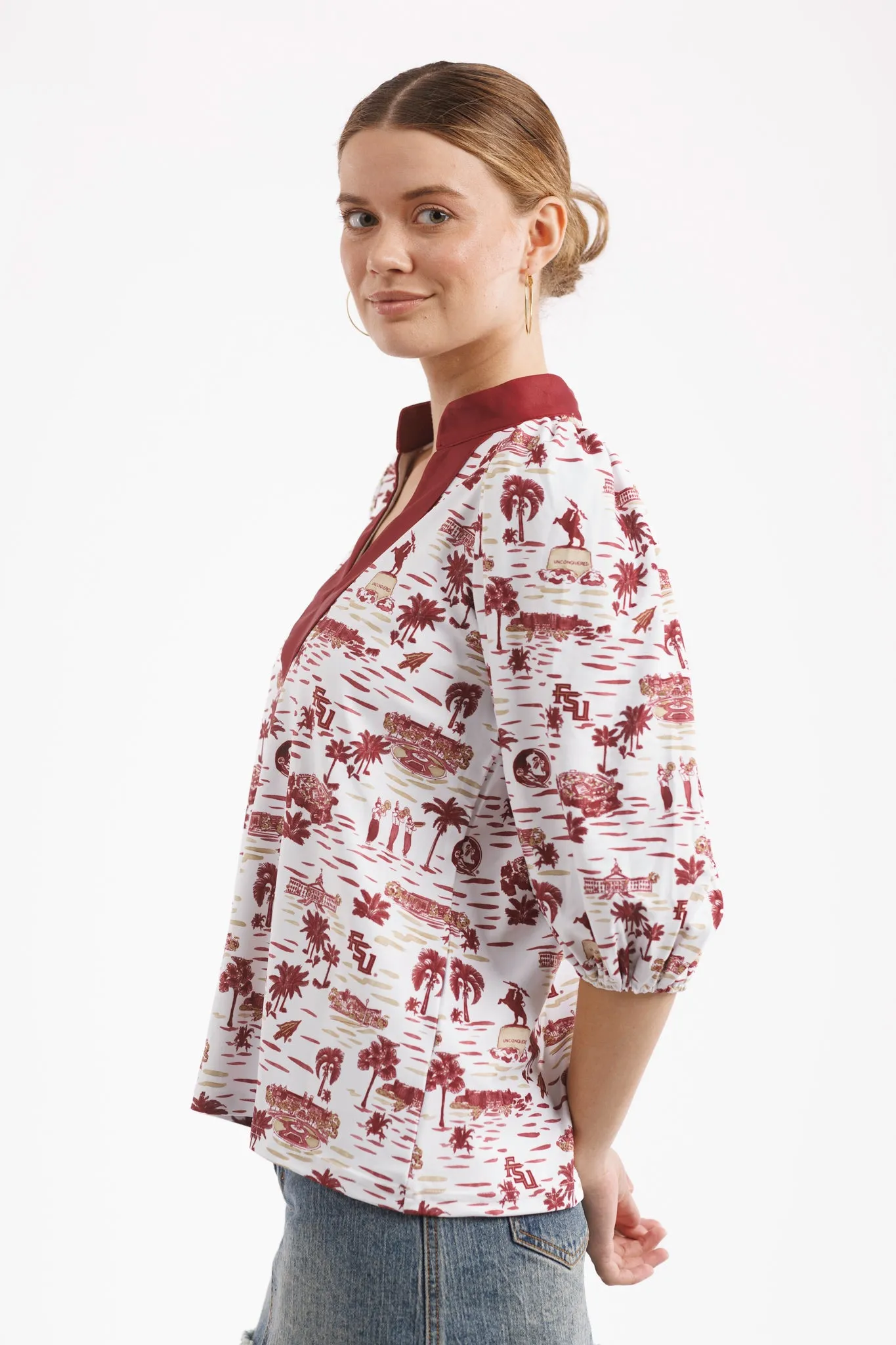The Eliza Top - Florida State Toile