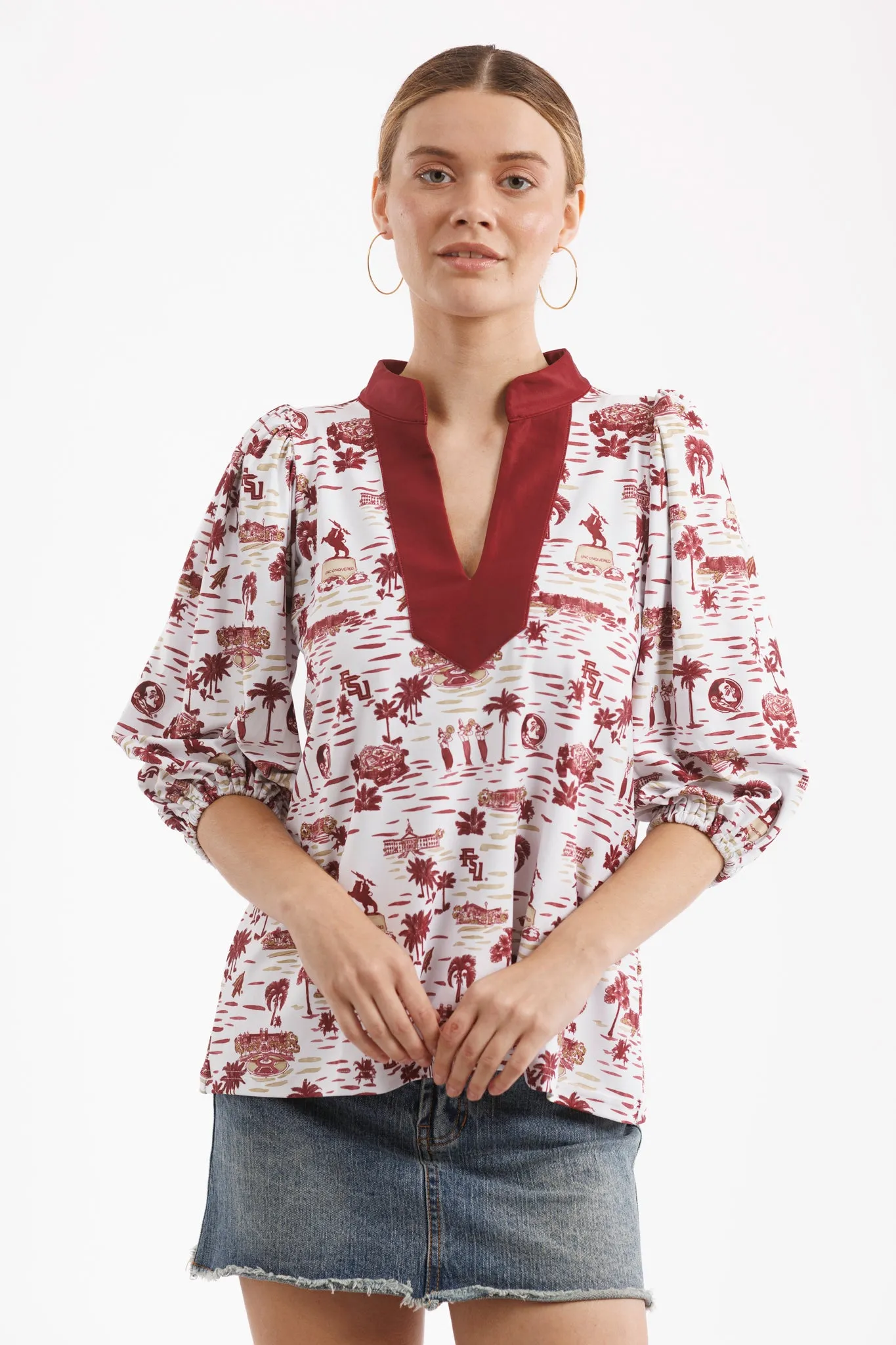 The Eliza Top - Florida State Toile