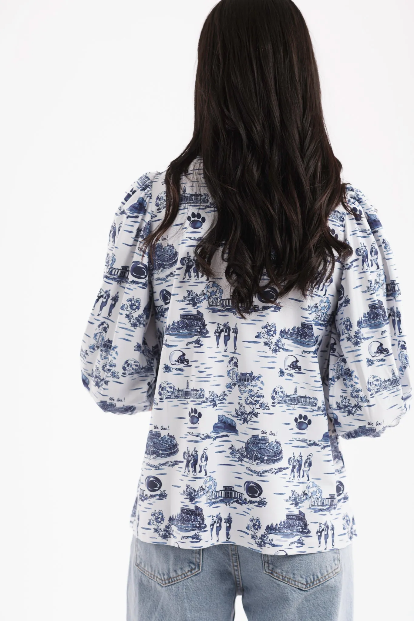 The Eliza Top - Penn State Toile