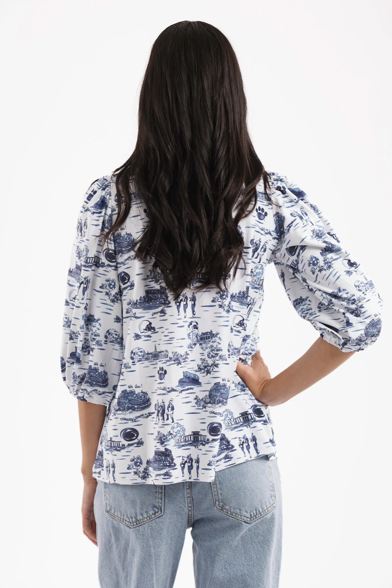 The Eliza Top - Penn State Toile