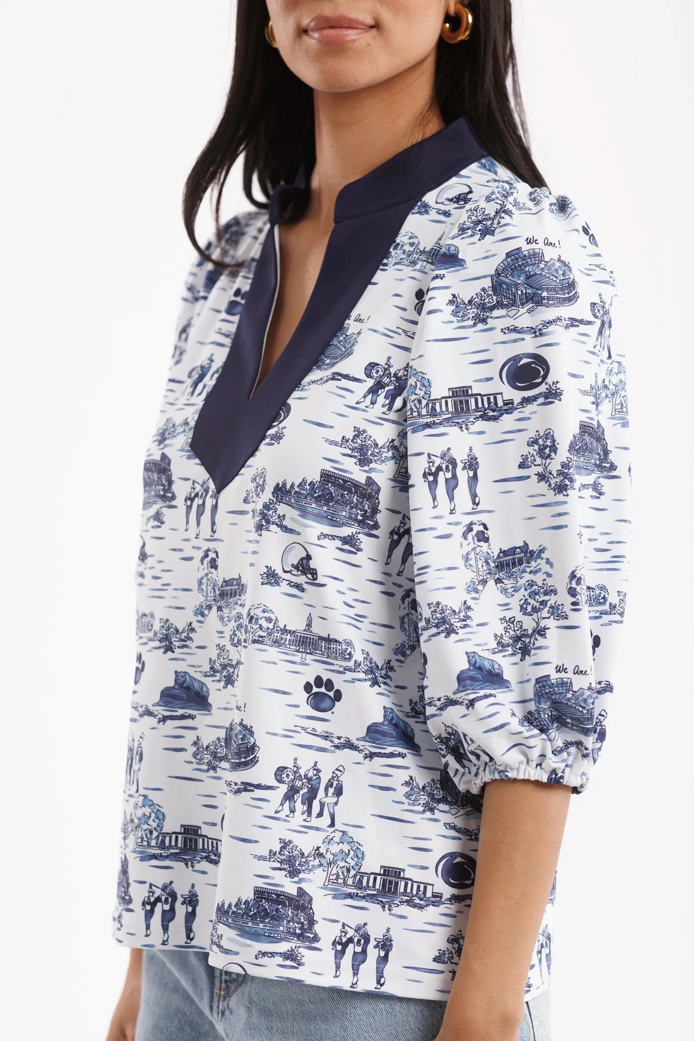The Eliza Top - Penn State Toile