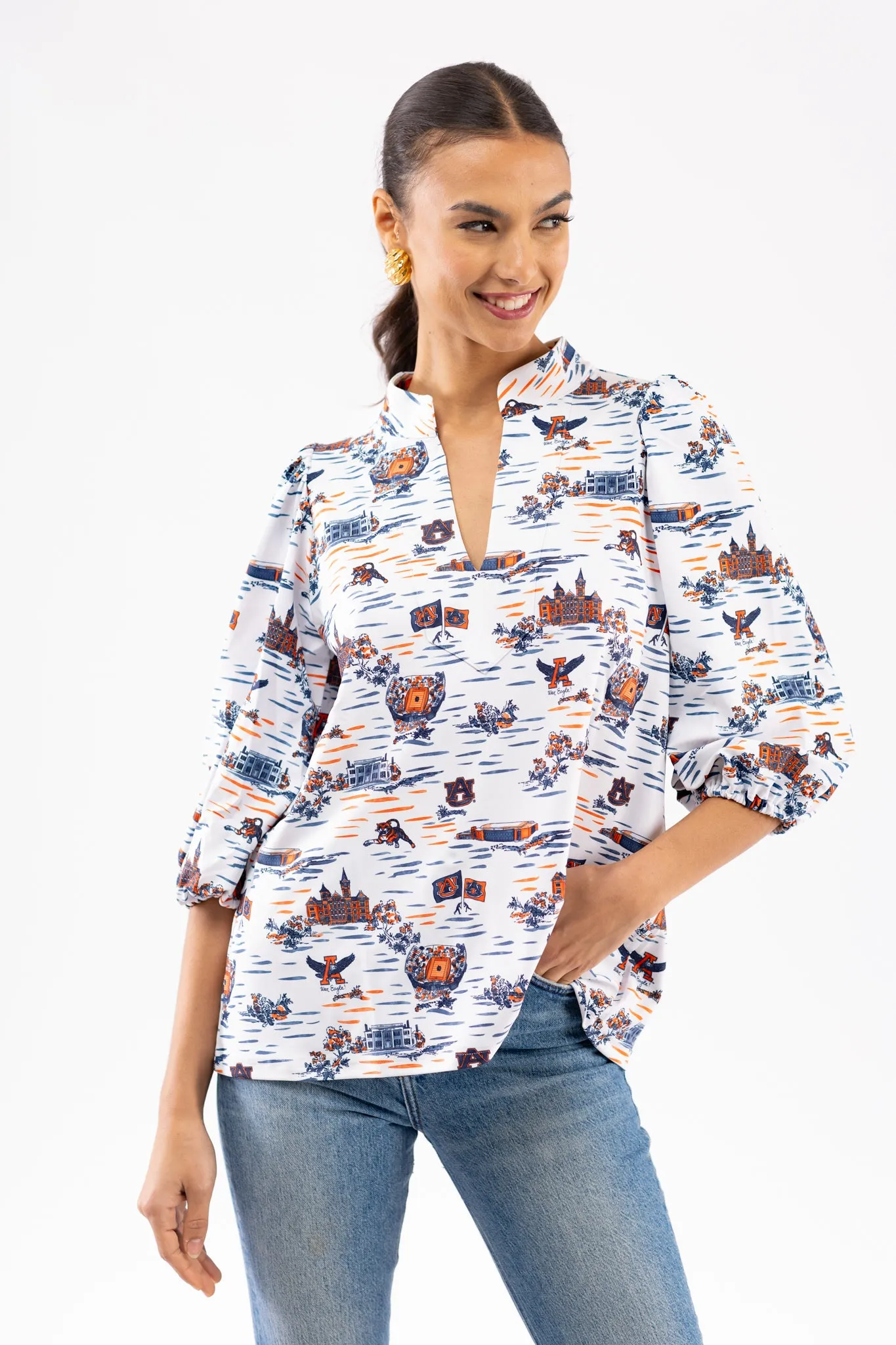 The Eliza Top - Tiger Toile