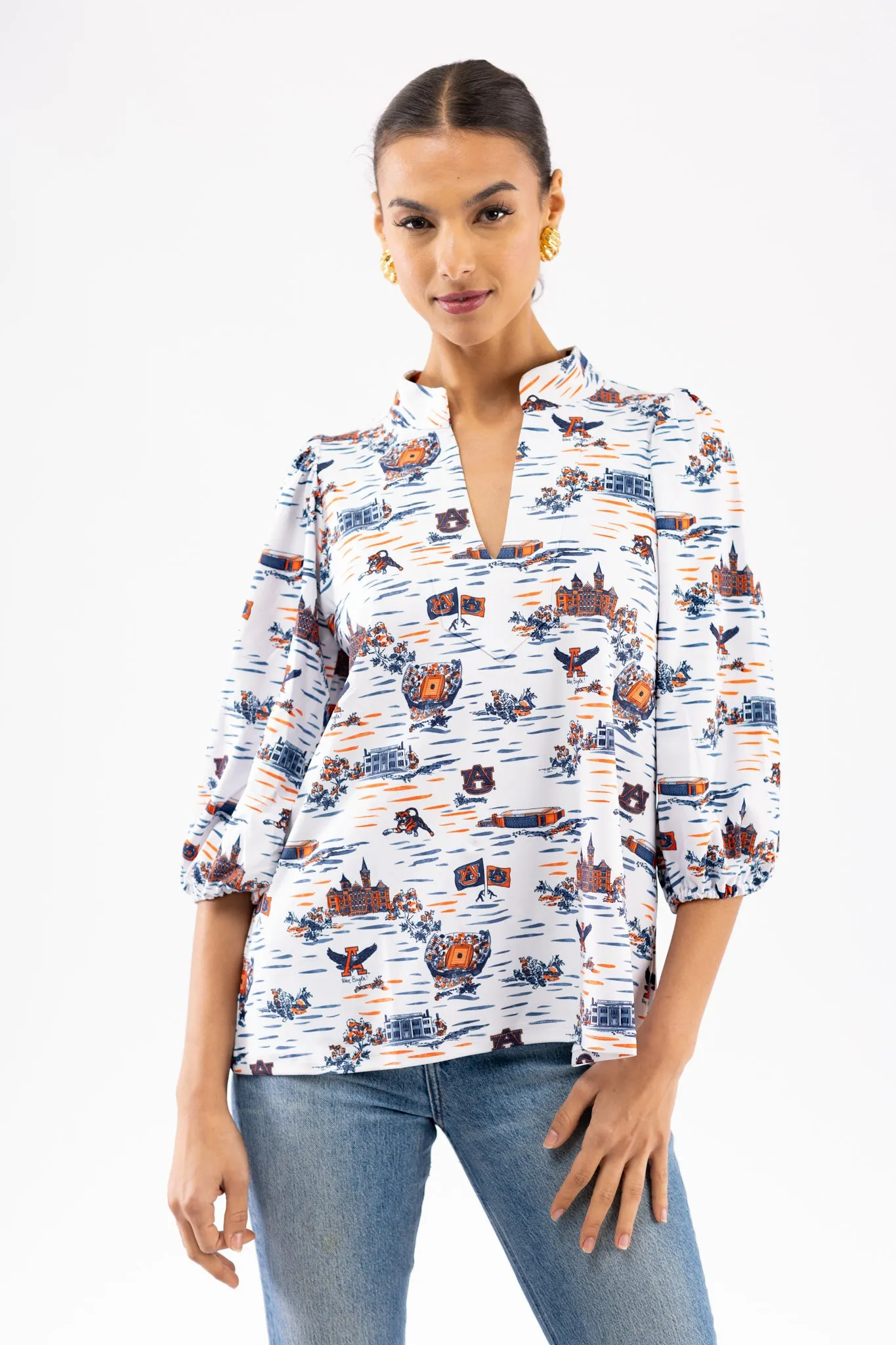 The Eliza Top - Tiger Toile