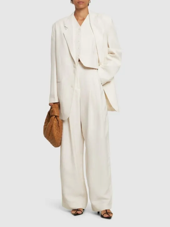 The Frankie Shop   Aiden linen &amp; viscose blazer 