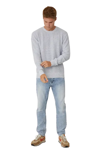 The Kingston Crew Neck Sweater - Light Blue
