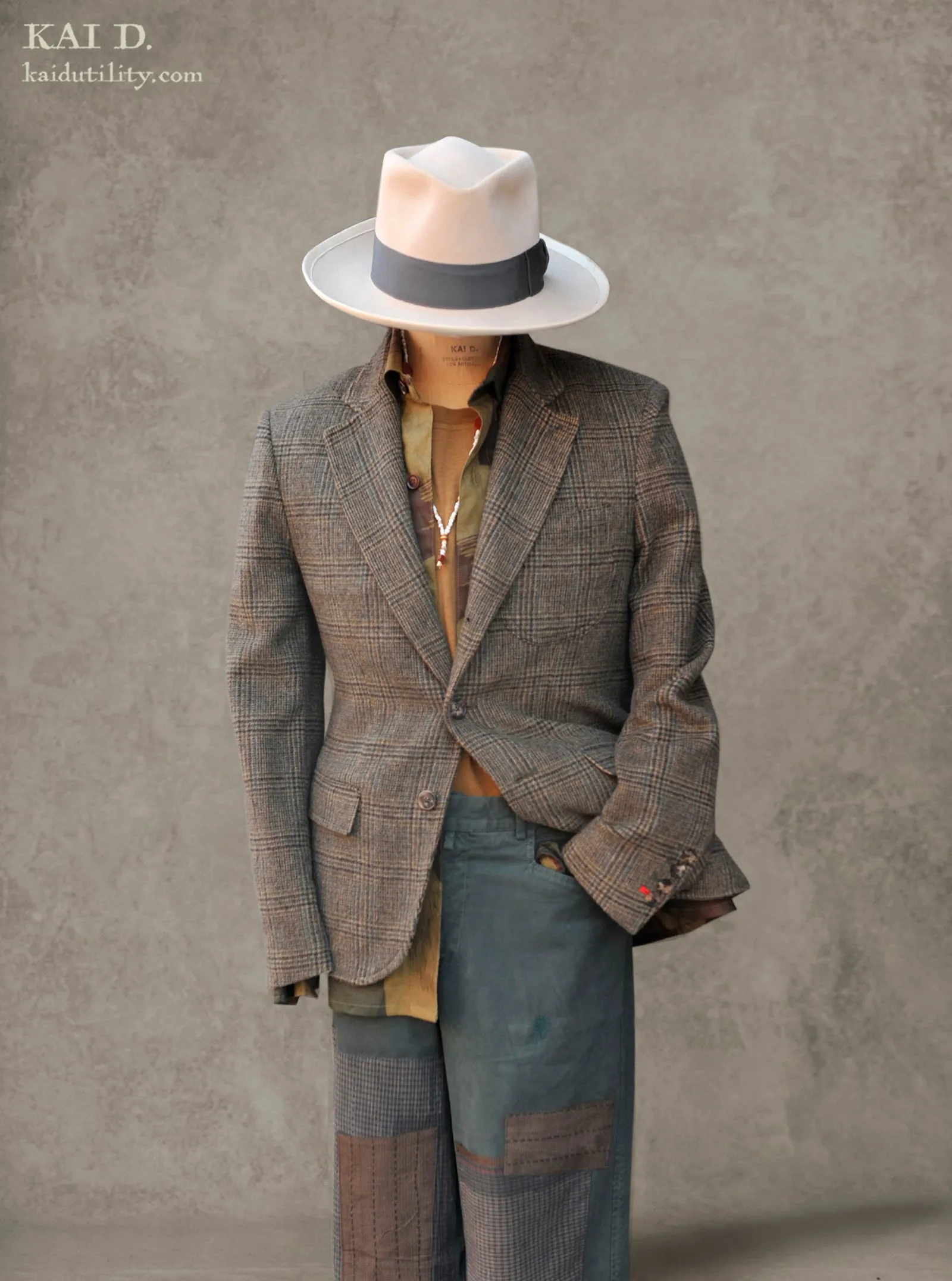 Tonal Wool Plaid Serra Blazer - S/M