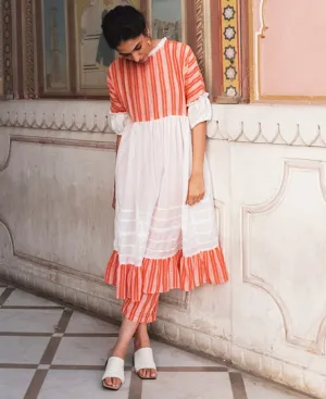 Trellis Stripe Tunic Set