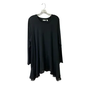 Tunic 3/4 Sleeve By Logo In Black, Size:2X