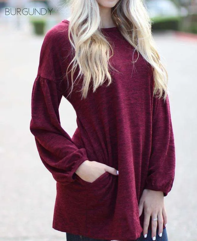 Ultra Soft Bubble Sleeve Tunic | S-3XL