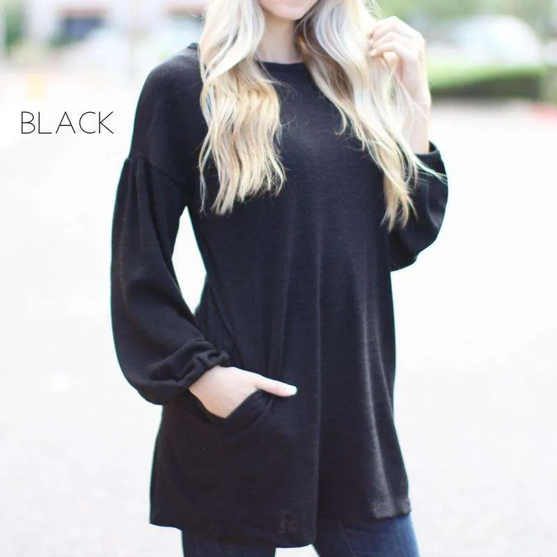 Ultra Soft Bubble Sleeve Tunic | S-3XL