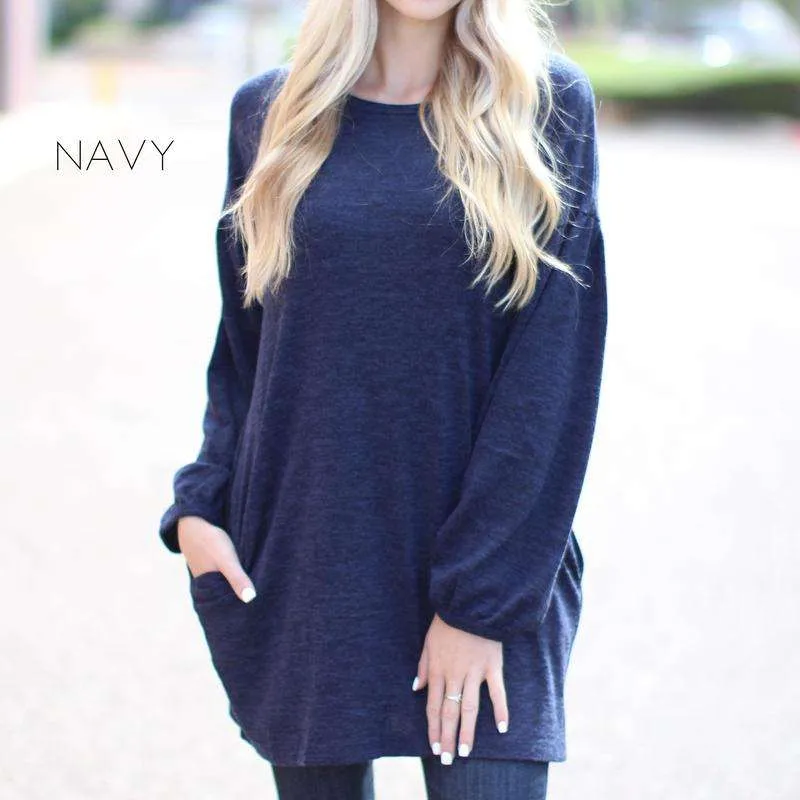Ultra Soft Bubble Sleeve Tunic | S-3XL