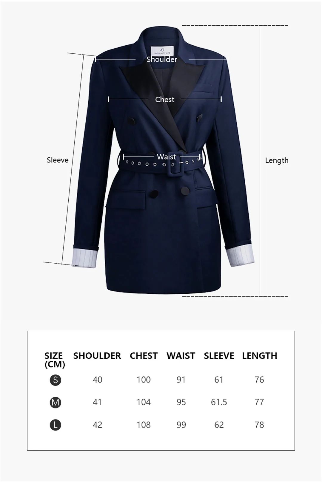V-neck blazer | Navy blue blazer | Commuter blazer